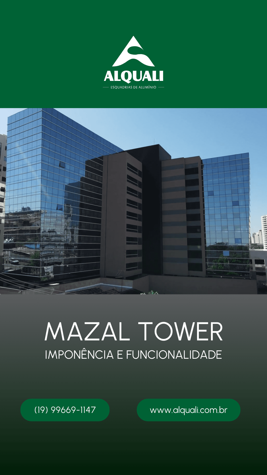 Mazal Tower - Fachada que traduz eficiência e sofisticação