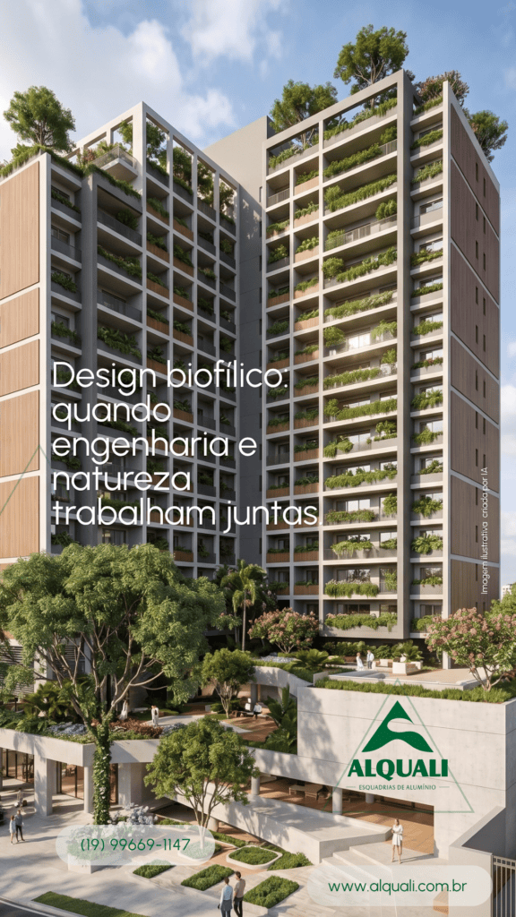Design biofílico: quando a arquitetura se conecta ao bem-estar O design biofílico propõe reconectar as pessoas com a natureza por meio da arquitetura, criando ambientes mais iluminados, confortáveis, saudáveis e integrados ao espaço externo.